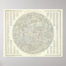 Carte de lune affiches