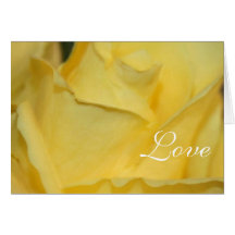 Carte de mariage d'amour de rose jaune