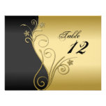 Carte de mariage de nombre de Tableau - noir chic  Cartons D'invitation Personnalisés