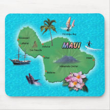 Carte de Maui Tapis De Souris