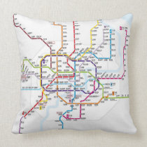 Carte de métro de Changhaï oreillers american
