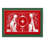 Carte de Noël d'anges de Beardsley Nouveau