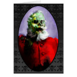Carte de Noël de Père Noël de zombi