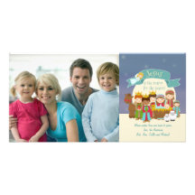 Carte de Noël de photo - scène de nativité Cartes De Vœux Avec Photo