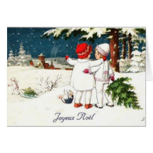 Carte de Noël d'enfants de Joyeux Noel