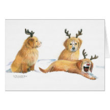 Carte de Noël espiègle de chiots