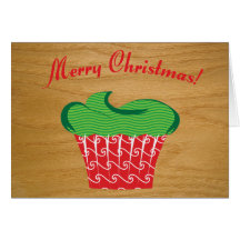 Carte de Noël originale de petit gâteau de Noël