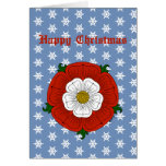 Carte de Noël rose de Tudor