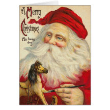 Carte de Noël victorienne de Père Noël
