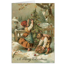 Carte de Noël vintage - carte très douce
