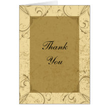 Carte de note affligée et élégante de Merci