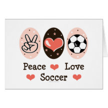 Carte de note de blanc du football d'amour de paix