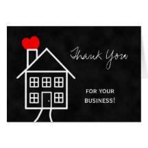 Carte de note de Merci d'agent immobilier