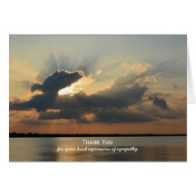 Carte de note de Merci de sympathie -- Coucher du 