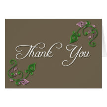 Carte de note florale de Merci