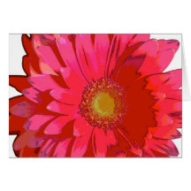 Carte de note rose de marguerite de Gerbera