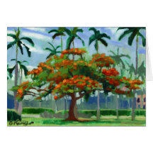 Carte de note royale de Poinciana
