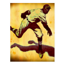 Carte de note vintage de broc de base-ball carte postale
