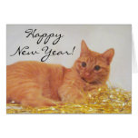 Carte de nouvelle année de chat d'étincelle