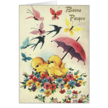 Carte de Pâques vintage d'Italien
