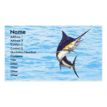 Carte de pêcheur de Marlin Carte De Visite