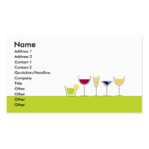 Carte de profil de barman cartes de visite personnelles