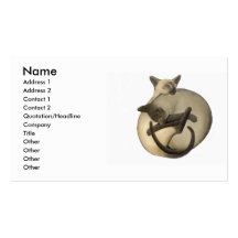 Carte de profil de chats de Yin Yang Carte De Visite