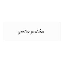 carte de profil de déesse de guitare cartes de visite personnelles