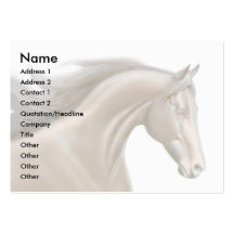 Carte de profil de pur sang cartes de visite personnelles