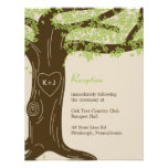 Carte de réception de mariage de chêne invitations
