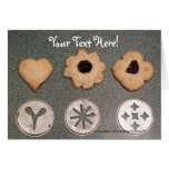 Carte de recette de biscuit de biscuits de déroute