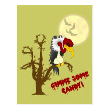 Carte de recette de Halloween Buzzard Carte Postale