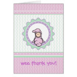 Carte de remerciements de bébé - facile à customis