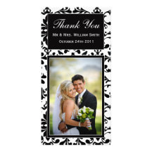 Carte de remerciements de mariage photocarte personnalisée