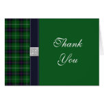 Carte de remerciements de mariage de tartan