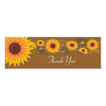 Carte de remerciements de tournesols modèles de cartes de visite