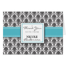 Carte de remerciements fait sur commande de motif 