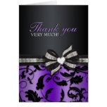 Carte de remerciements floral de sweet sixteen de 