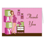 Carte de remerciements moderne de baby shower