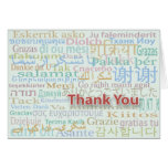 Carte de remerciements multiple de langue