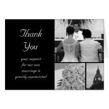 Carte de remerciements personnalisable de mariage