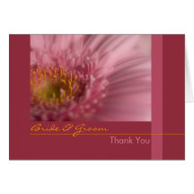 Carte de remerciements rose de Gerbera
