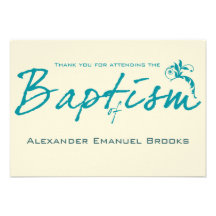 Carte de remerciements turquoise chic de photo de  cartons d'invitation