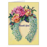 Carte de remerciements victorien de roses