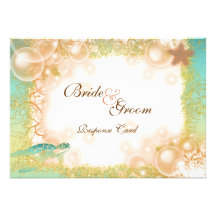 Carte de réponse de ~ de mariage de thème de plage invitations