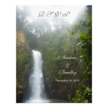 Carte de réponse de mariage de cascade faire-part
