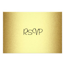 Carte de réponse de RSVP tout l'or élégant d'événe Invitations Personnalisables