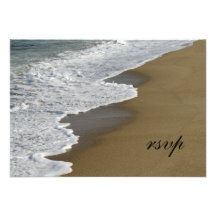 Carte de réponse du mariage de plage RSVP Carton D'invitation
