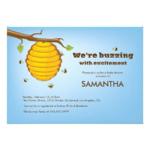 Carte de ronflement d'invitation de baby shower de