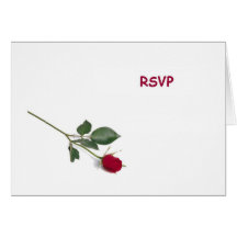 Carte de rose rouge de RSVP